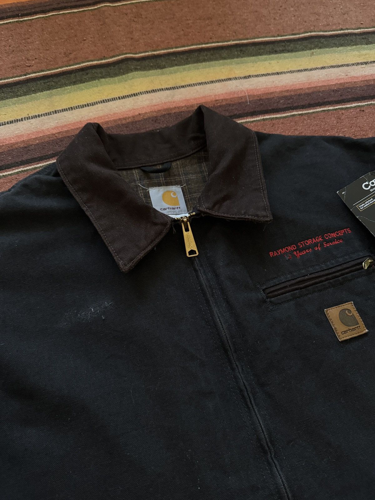 Carhartt × Vintage 2010 J97 Black Carhartt Detroit Work Jacket Size US XXL / EU 58 / 5 - 3 Thumbnail