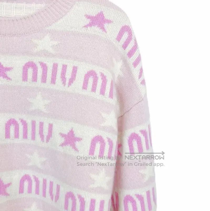 Miu Miu Miu Miu Pink Long Sleeve Pullover Sweater . Size S / US 4 / IT 40 - 3 Thumbnail