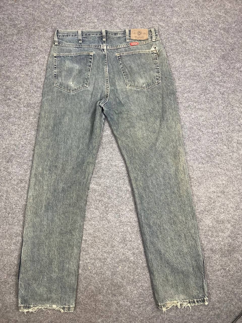 vintage wrangler regular fit distressed denim nice design