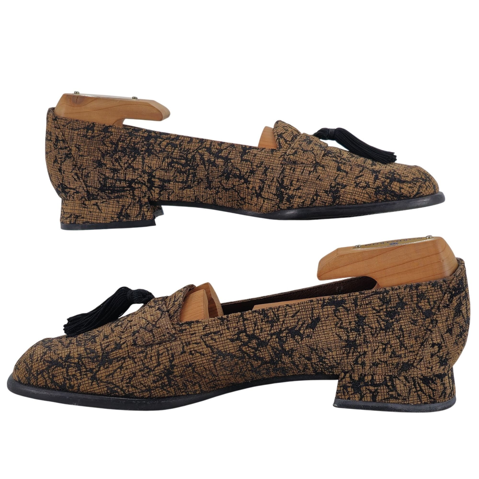 Stuart Weitzman Stuart Weitzman Women's 6.5AA Brown Black Tweed Dress Shoes Size US 6.5 / IT 36.5 - 4 Thumbnail