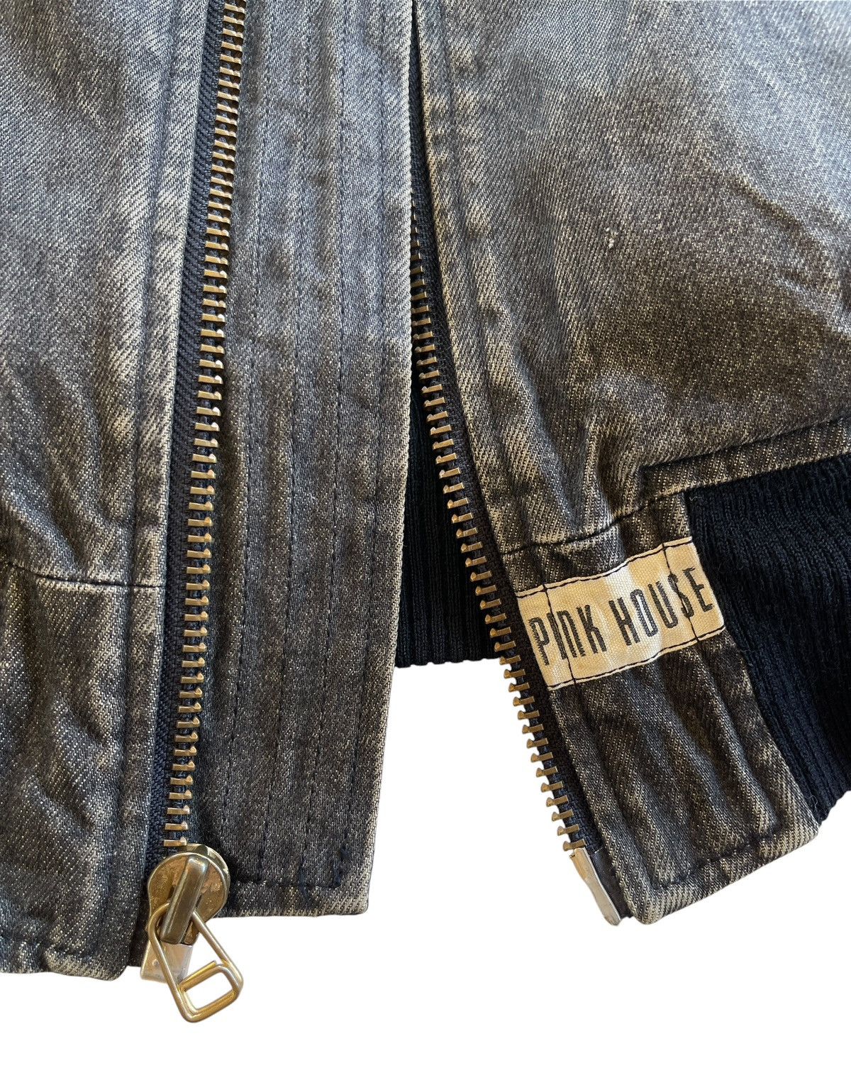 Pink House 1980s Washed Black Denim Bomber Jacket Size US XL / EU 56 / 4 - 16 Thumbnail