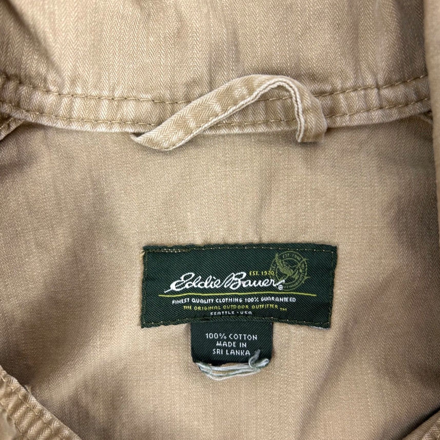 Eddie Bauer Eddie Bauer Womens Utility Jacket Tan 100% Cotton Zip Front Pockets Casual Outdoor Everyday Layering Size L Beige Size L / US 10 / IT 46 - 3 Thumbnail