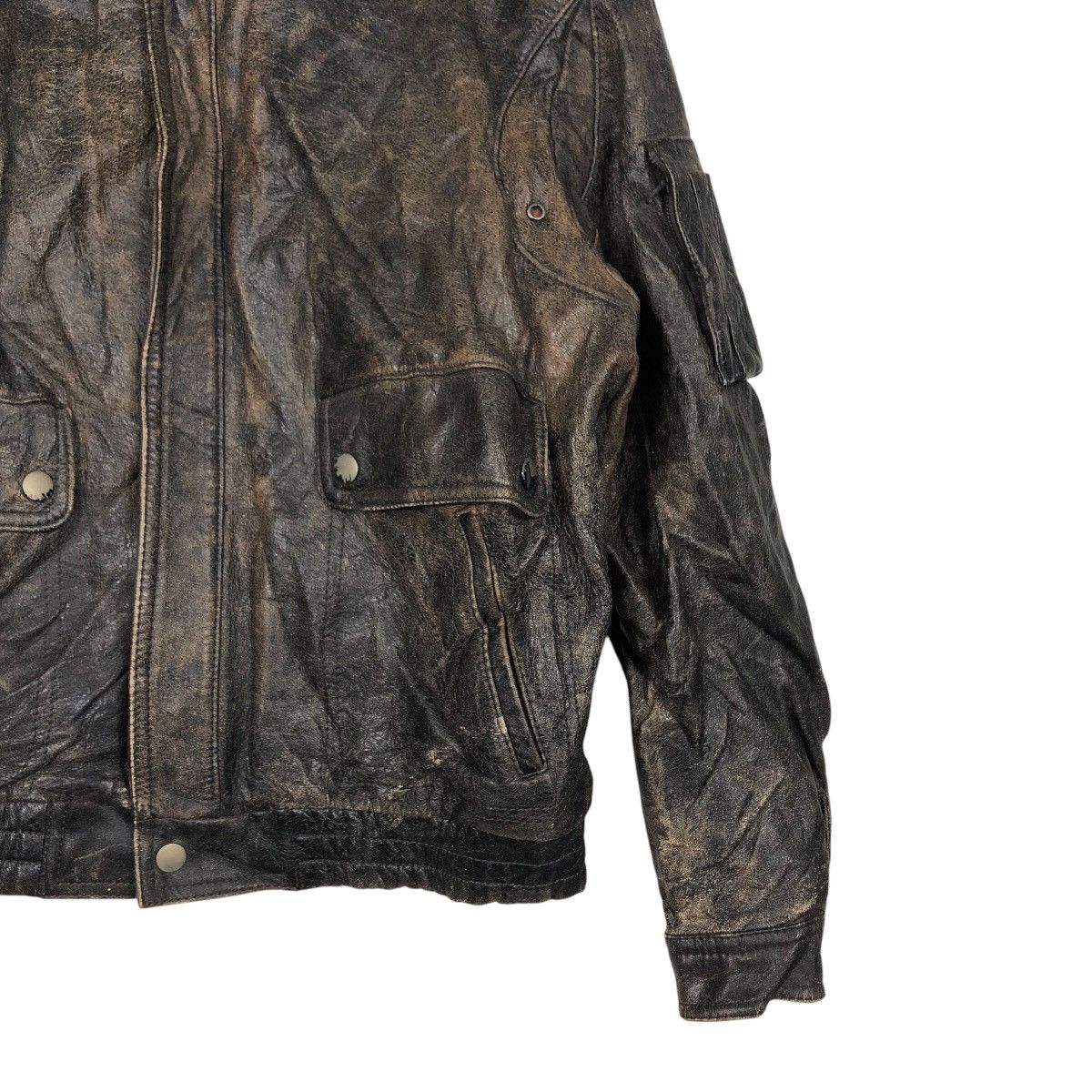 Japanese Brand 📌Vintage Genuine Leather Jacket Biker Wear Issey Miyake Size US M / EU 48-50 / 2 - 6 Thumbnail