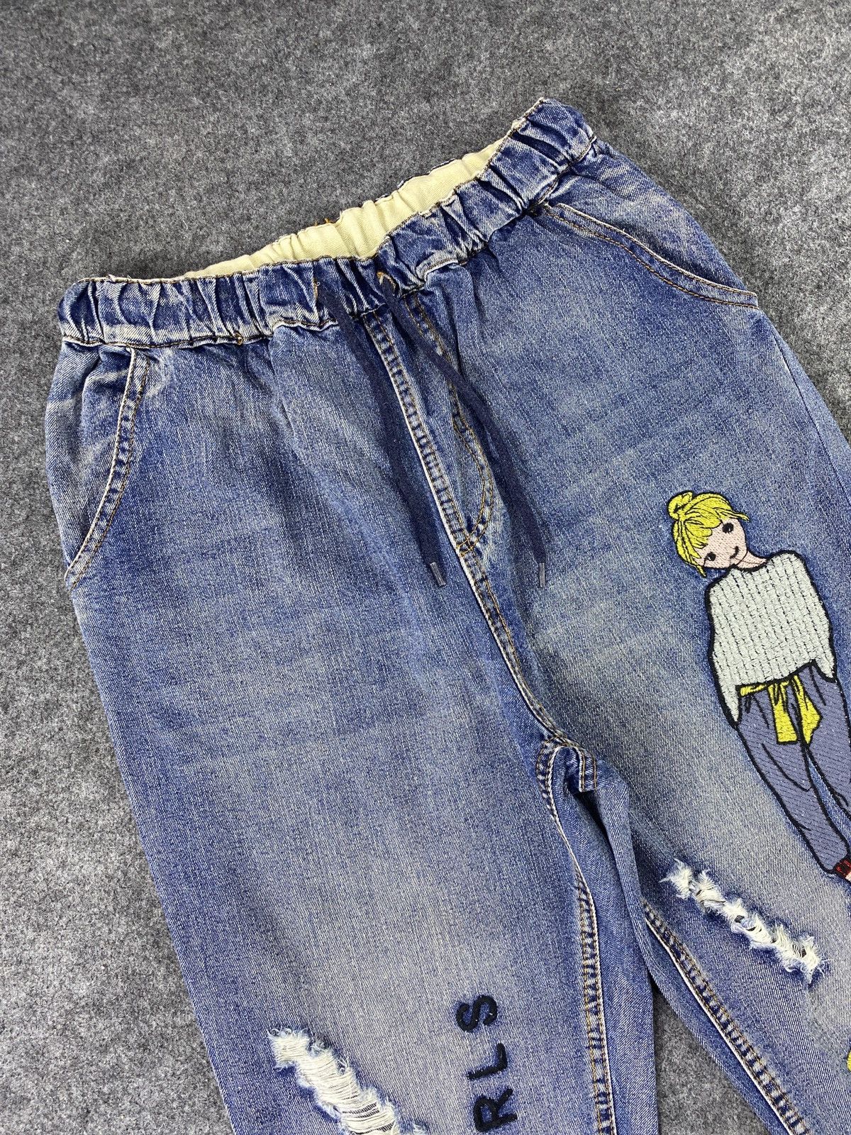Japanese Brand × Jean Japanese Brand Distressed Joggers Denim - J1050 Size 24" / US 00 / IT 34 - 3 Thumbnail