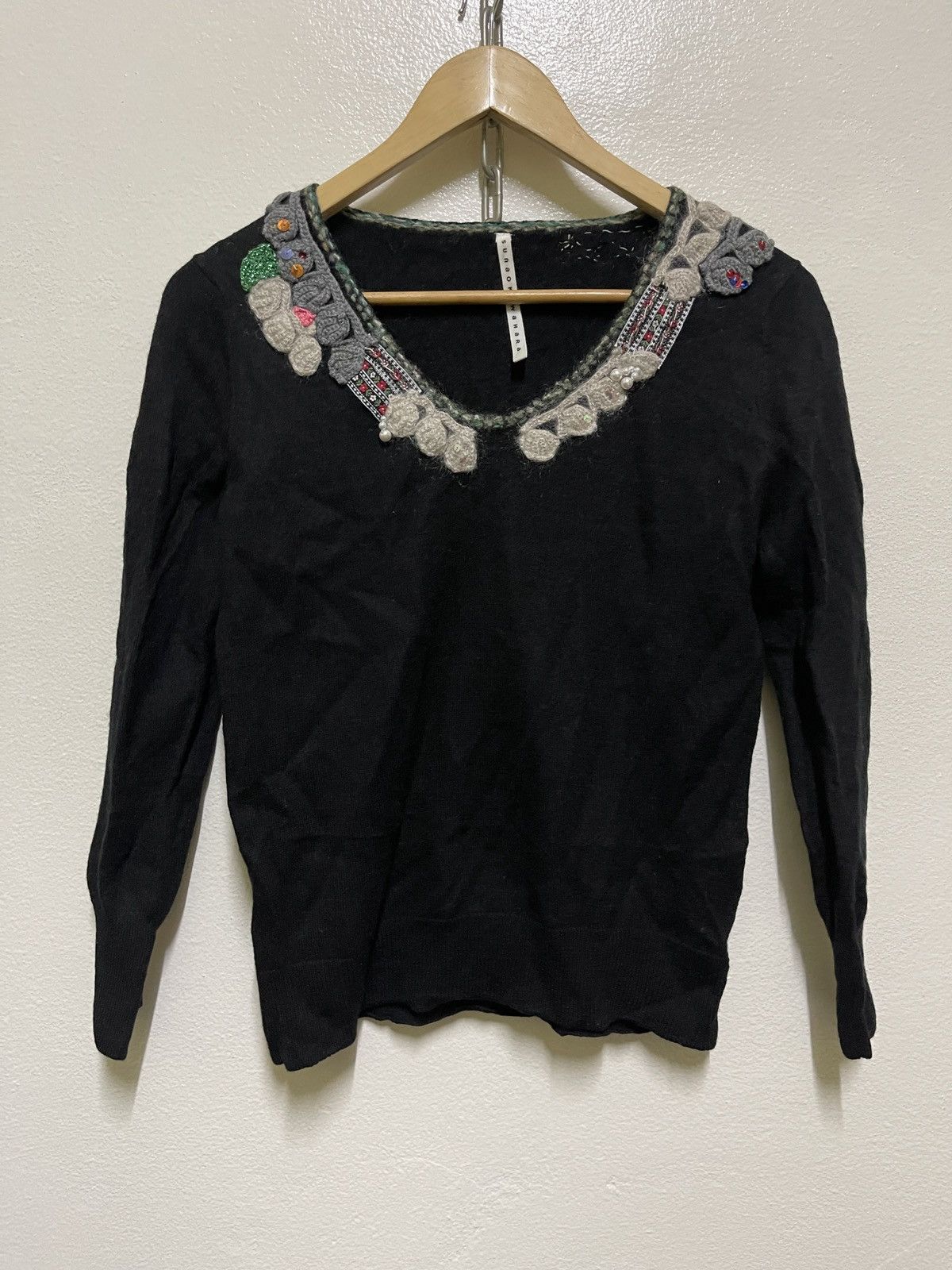 Issey Miyake × Sunao Kuwahara Sunao Kuwahara Wool Sweatshirt Embroidery Japan Size M / US 6-8 / IT 42-44 - 1 Thumbnail