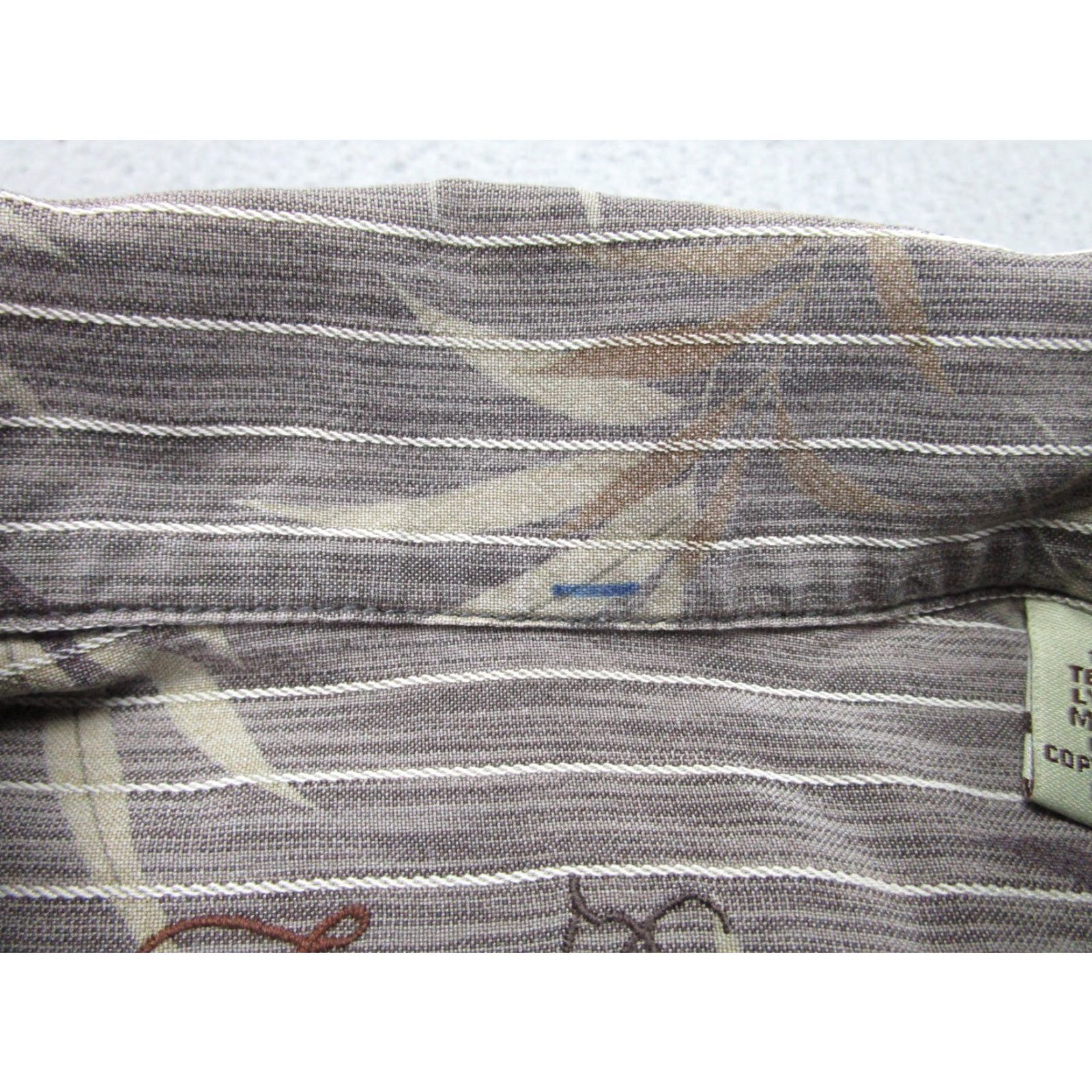 Tommy Bahama Tommy Bahama Shirt Mens Large Brown Floral Flowers Palm Leaves Hawaiian Camp Size US L / EU 52-54 / 3 - 4 Thumbnail