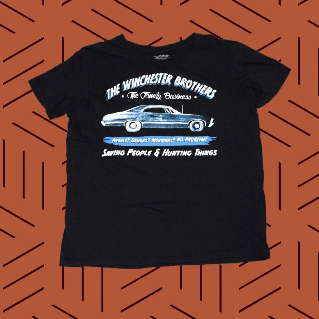 Vintage Womens Supernatural T-Shirt The Winchester Brothers Tee Size Medium M Black Graphic Tee Short Sleeve Regular Fit VINTAGE No Size M / US 6-8 / IT 42-44 - 1 Thumbnail