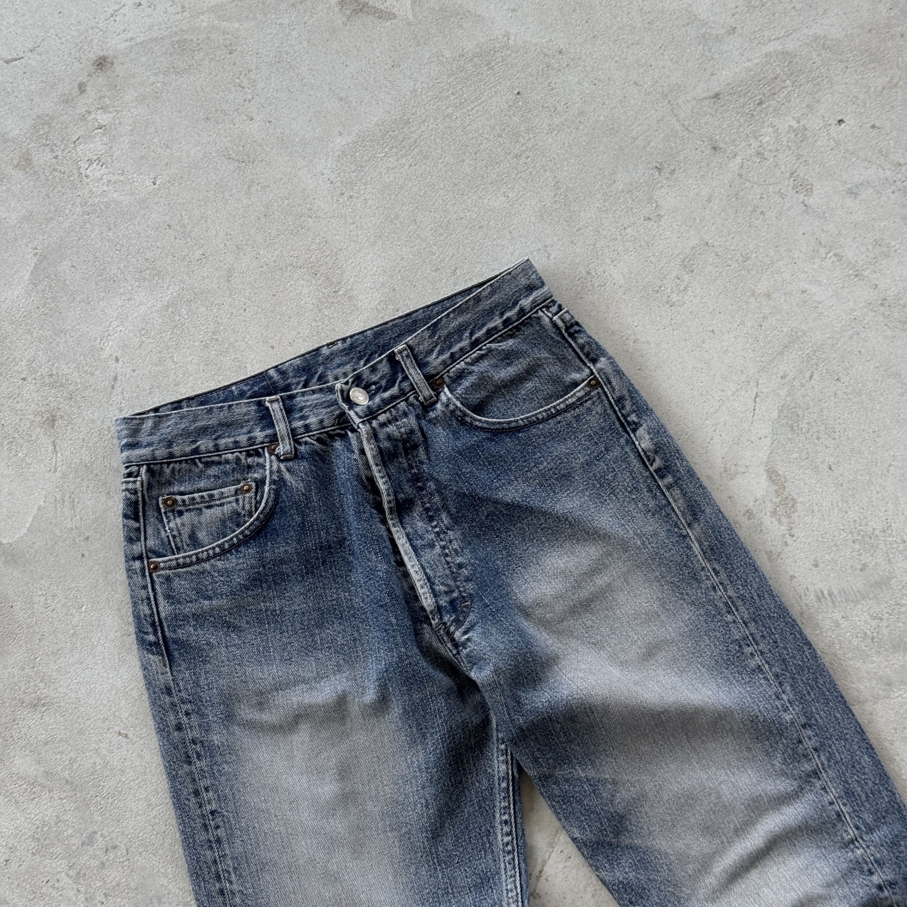 Levi's 90s Levi's 501 Washed Blue Denim Pants Size US 31 - 5 Thumbnail