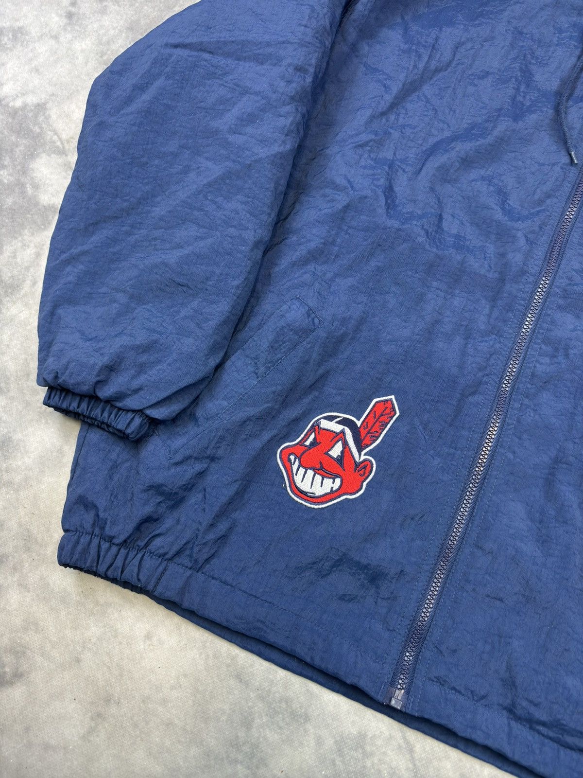 MLB Vintage 90s Cleveland Indians Starter Jacket Puffer Coat Size US L / EU 52-54 / 3 - 5 Thumbnail
