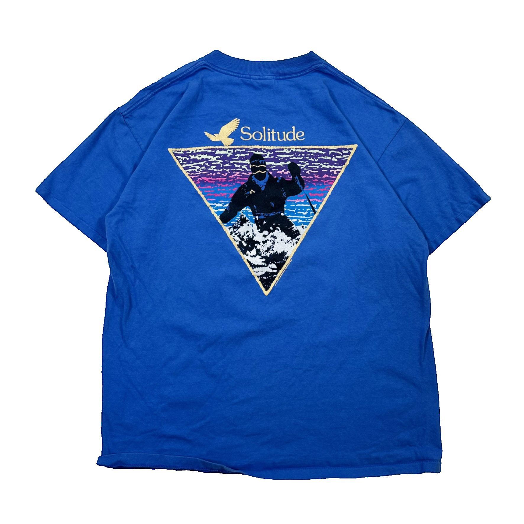 Vintage Vintage 90s Single Stitch Solitude Skiing Graphic T Shirt Size US XL / EU 56 / 4 - 4 Thumbnail