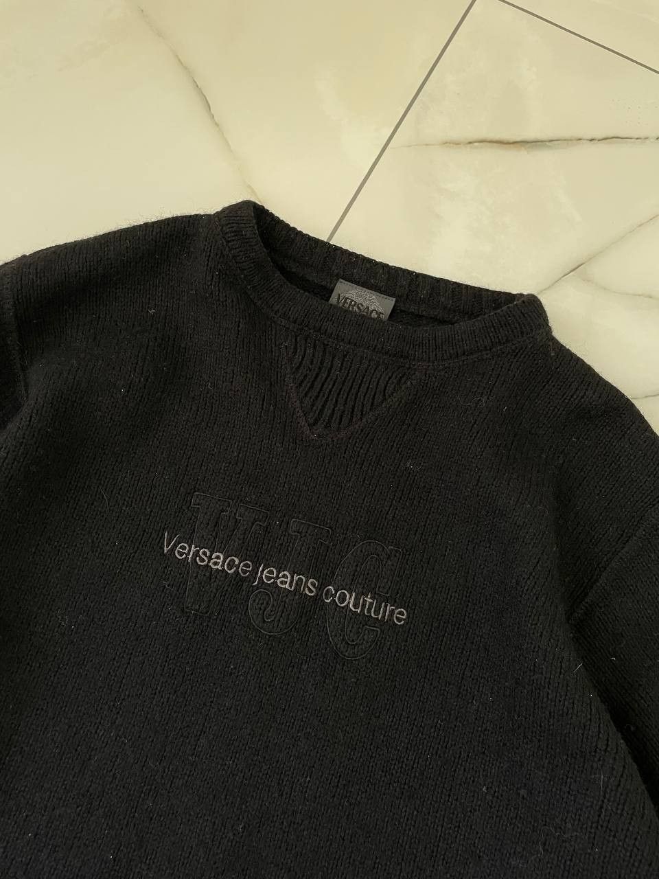 Versace Jeans Couture Versace Vintage Y2K wool center logo sweater Size US M / EU 48-50 / 2 - 4 Thumbnail