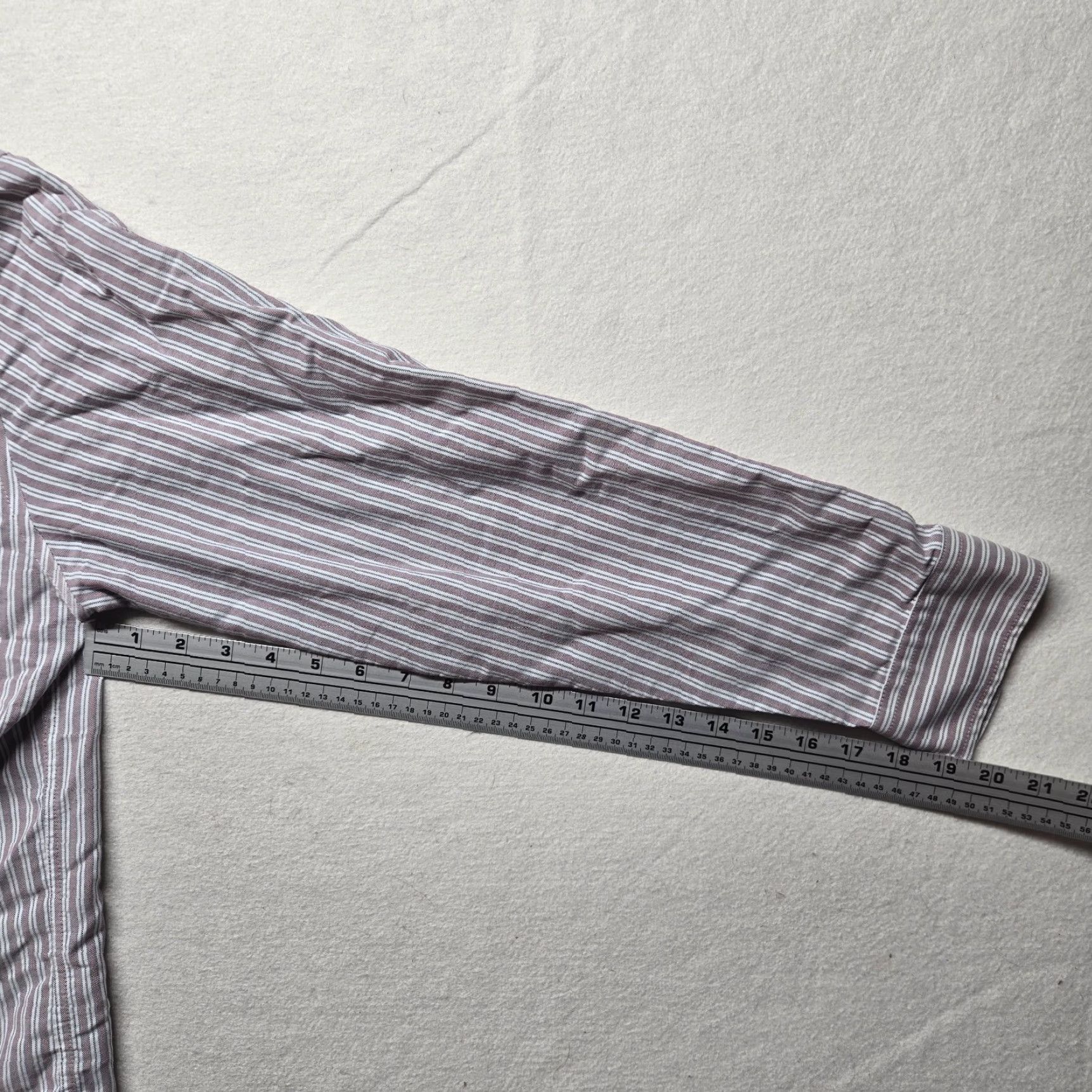 Stafford Stafford Dress Shirt - Blue Stripe Button-Down, Size 15.5 Neck, 34/35 Sleeve, Adult Men, Cotton Blend, Regular Fit, Long Sleeve, Business Casual Size 40R - 5 Thumbnail
