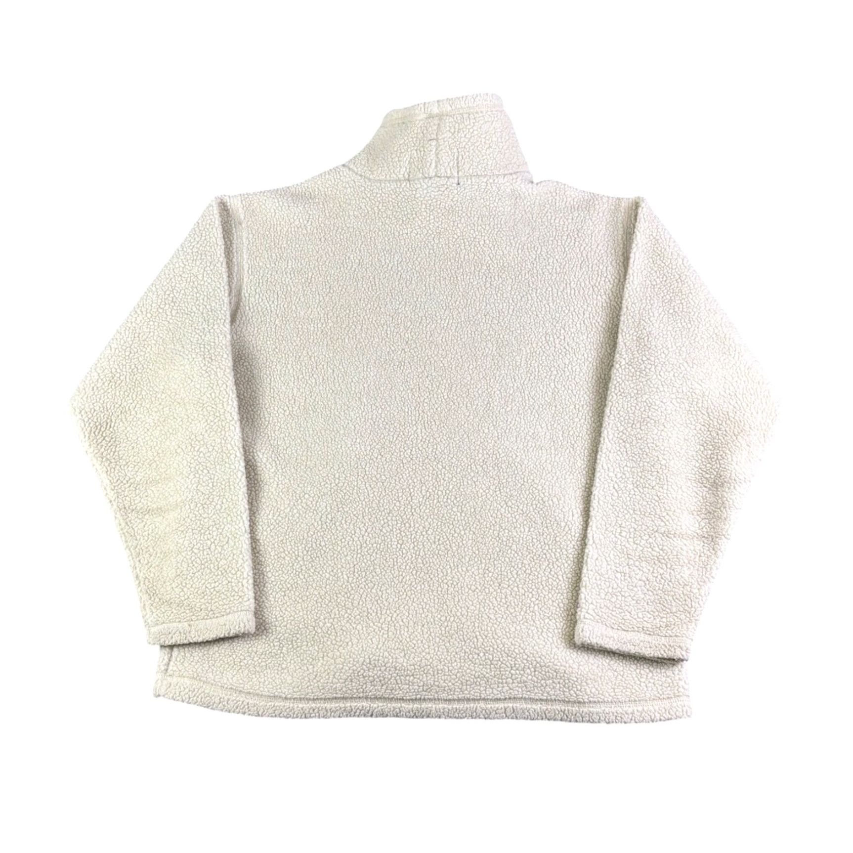Vintage VINTAGE Above Sea Level Fleece Pullover Sweater Mock Neck Kangaroo Pocket Size L Cream Men Pullover 90s Kangaroo Pocket Polyester Knit Solid Size US L / EU 52-54 / 3 - 2 Thumbnail