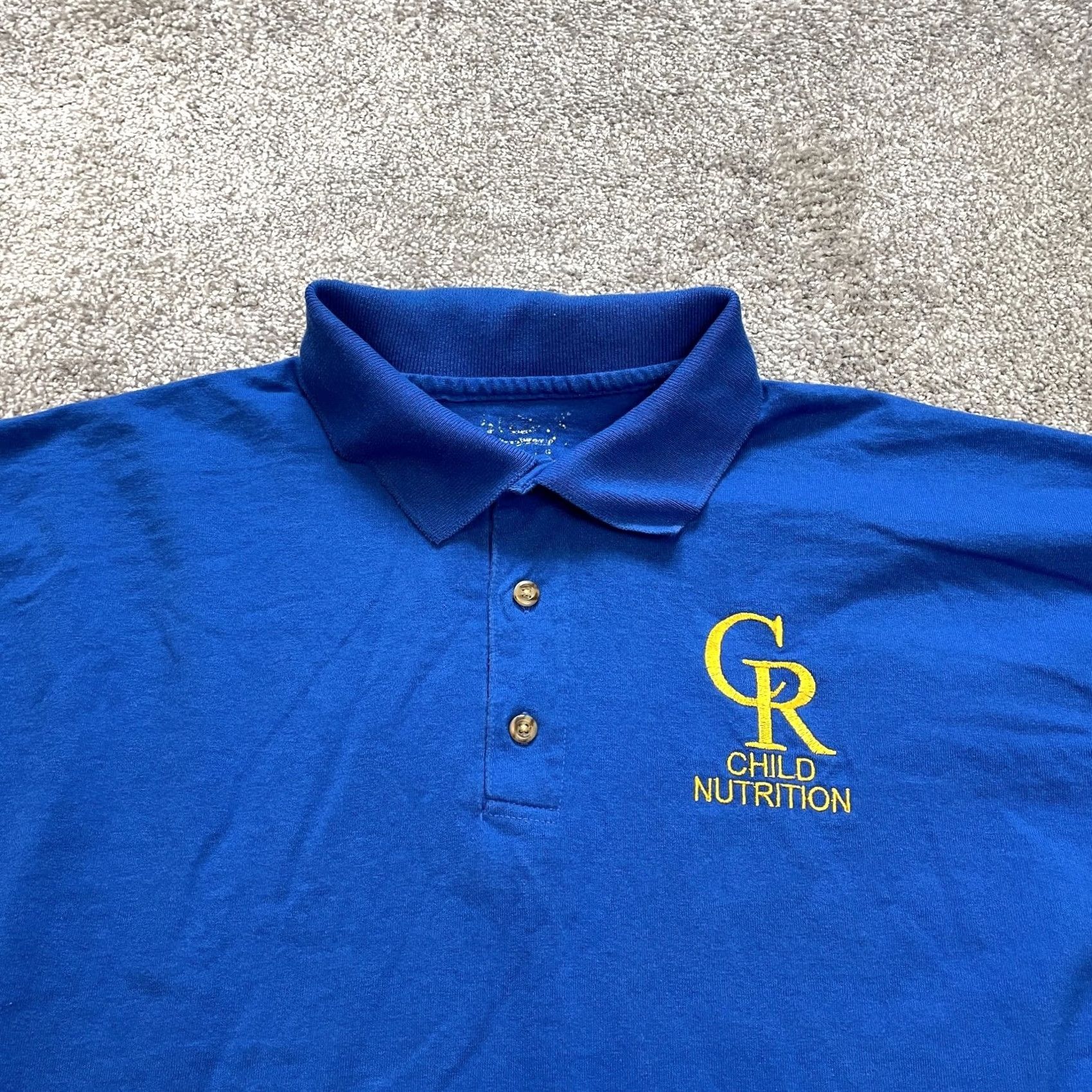 Gildan VINTAGE Gildan Dry Blend Polo Shirt Mens L Blue Logo Size US L / EU 52-54 / 3 - 2 Thumbnail
