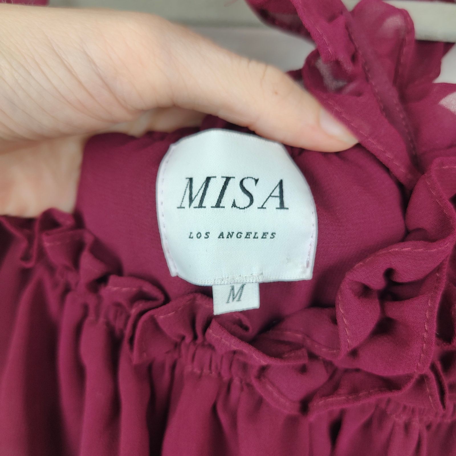 MISA Los Angeles Misa Dress Womens Medium Melos Ruffle Mini Off-the-Shoulder Size M / US 6-8 / IT 42-44 - 5 Thumbnail
