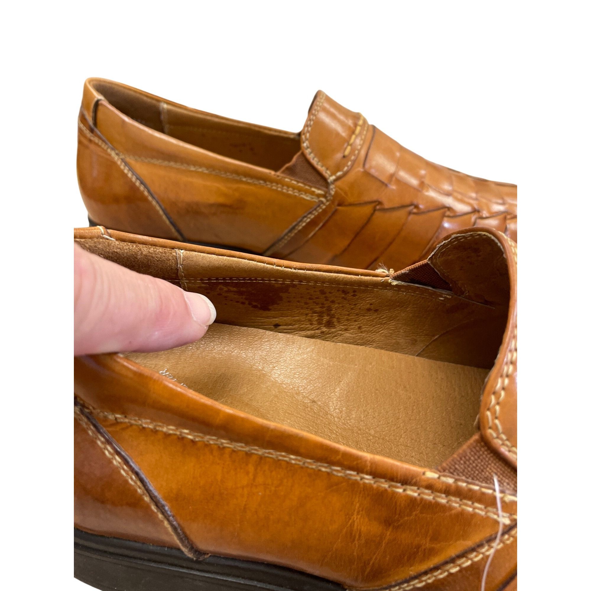 Other Gravity Defyer mens brown leather slip on loafers shoes SIze Size US 8 / EU 41 - 5 Thumbnail