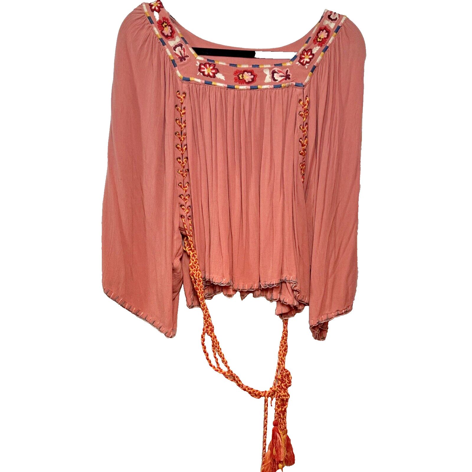 & Other Stories Barnjara Sz S Embroidered Crop Cottagecore Boho Hippie Size S / US 4 / IT 40 - 1 Thumbnail