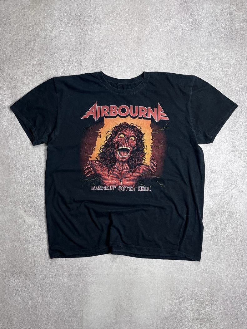 Band Tees × Vintage Vintage Airbourne Breakin Outta Hell Promo Tour T-shirt L Size US L / EU 52-54 / 3 - 1 Thumbnail