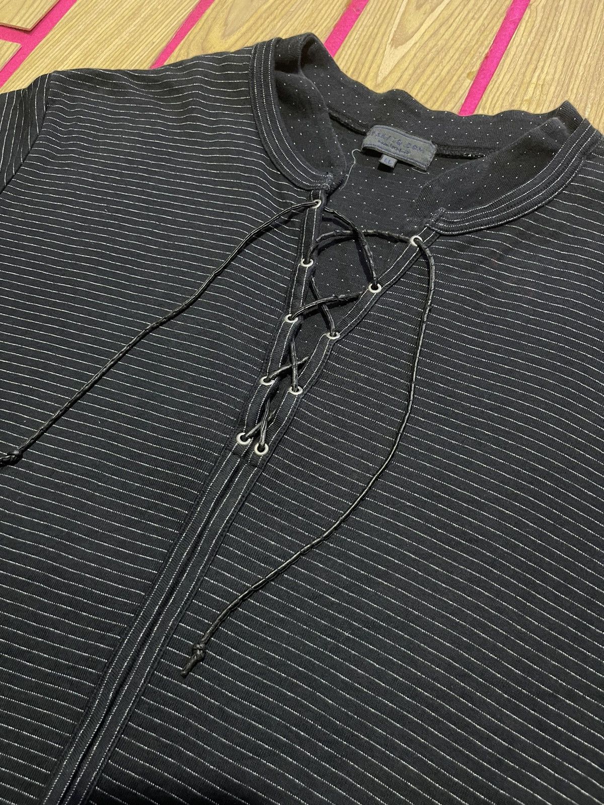 If Six Was Nine TAKAIQ Y2K long sleeve t-shirt with rope neck motif Size US L / EU 52-54 / 3 - 4 Thumbnail