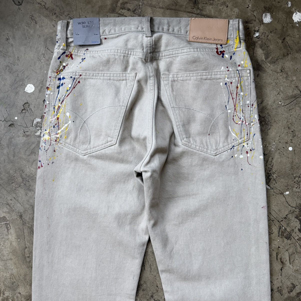 Calvin Klein Calvin Klein - Raf Simons - Paint Splatter Jeans Size US 30 / EU 46 - 4 Thumbnail