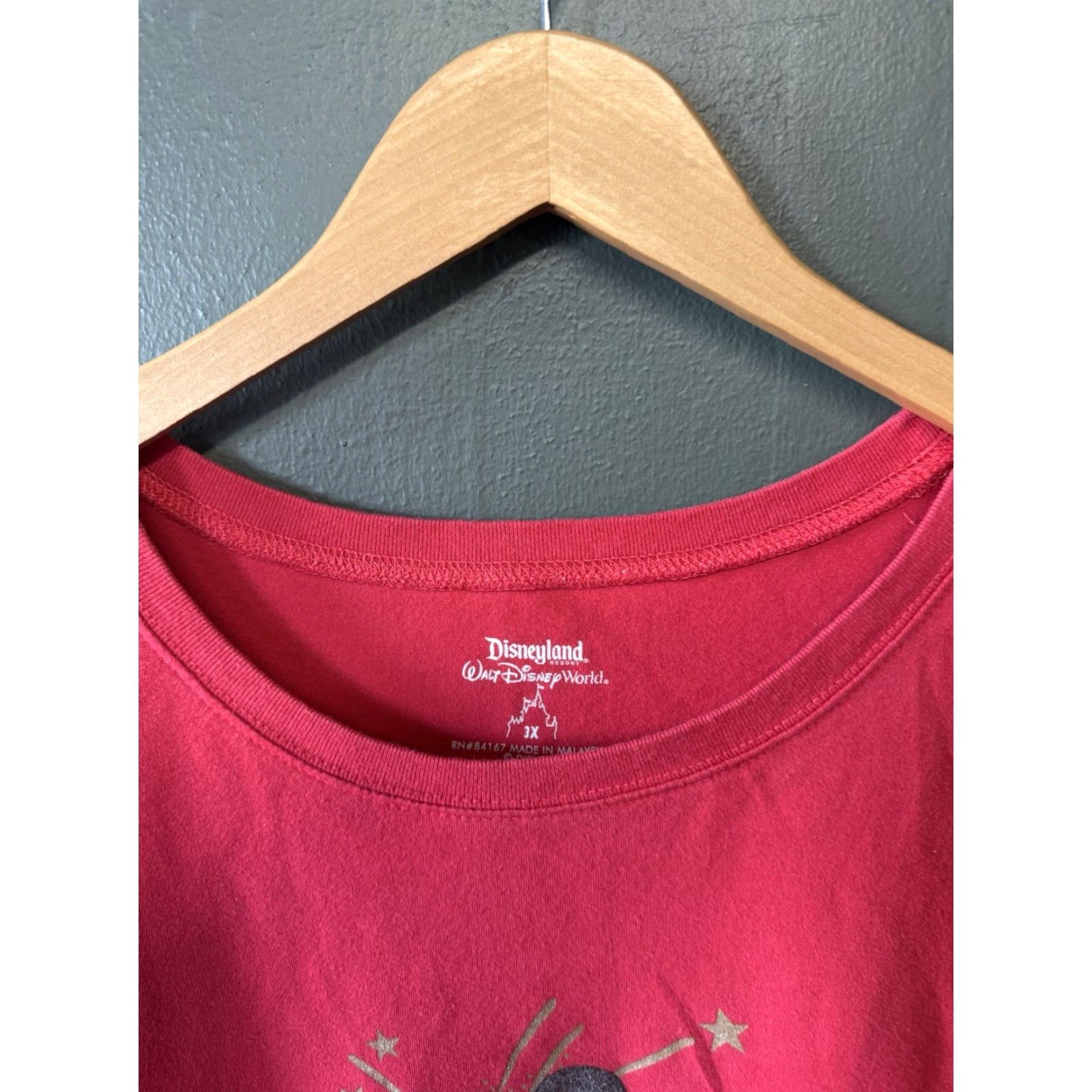 Disney Disney Parks Womens Red Short Sleeve Mickey Graphic T-shirt Plus Size 3X Size XXL / US 16-18 / IT 52-54 - 3 Thumbnail