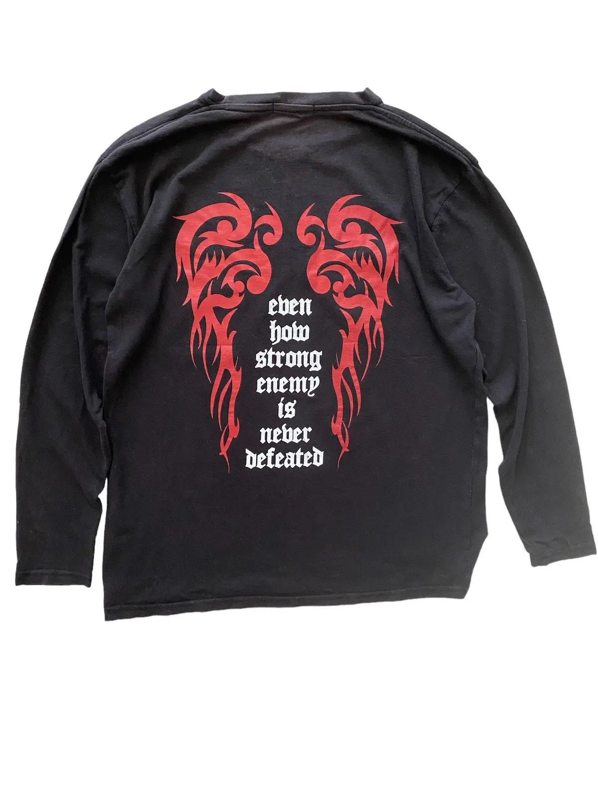 Hysteric Glamour × Seditionaries × Vintage Vintage BLACK NIGHT SURVIVE PUNK Long Sleeve Shirt Size US L / EU 52-54 / 3 - 5 Thumbnail