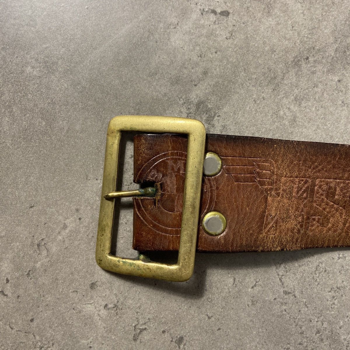 Genuine Leather Vintage Genuine Leather Racing belt Size ONE SIZE - 3 Thumbnail