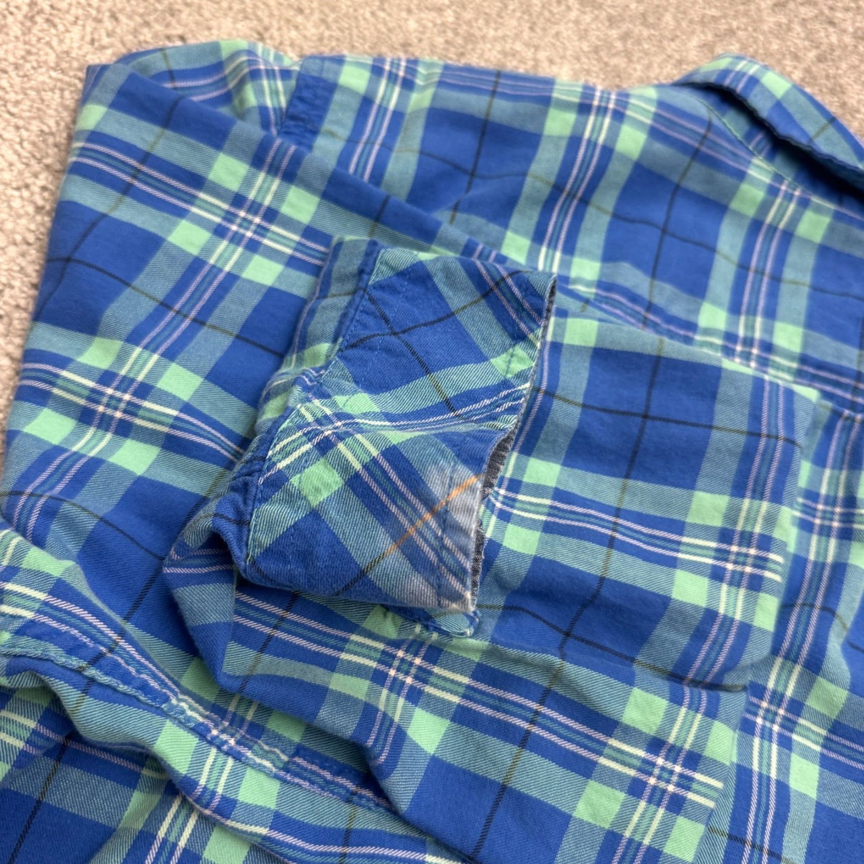 Talbots Talbots Shirt Women XL Blue Plaid Cotton Roll Tab Sleeve Button-Up Size XL / US 12-14 / IT 48-50 - 5 Thumbnail