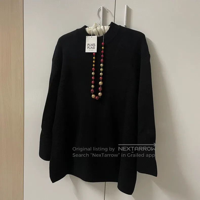 Issey Miyake Issey Miyake Black Knit Sweater Size L / US 10 / IT 46 - 1 Thumbnail
