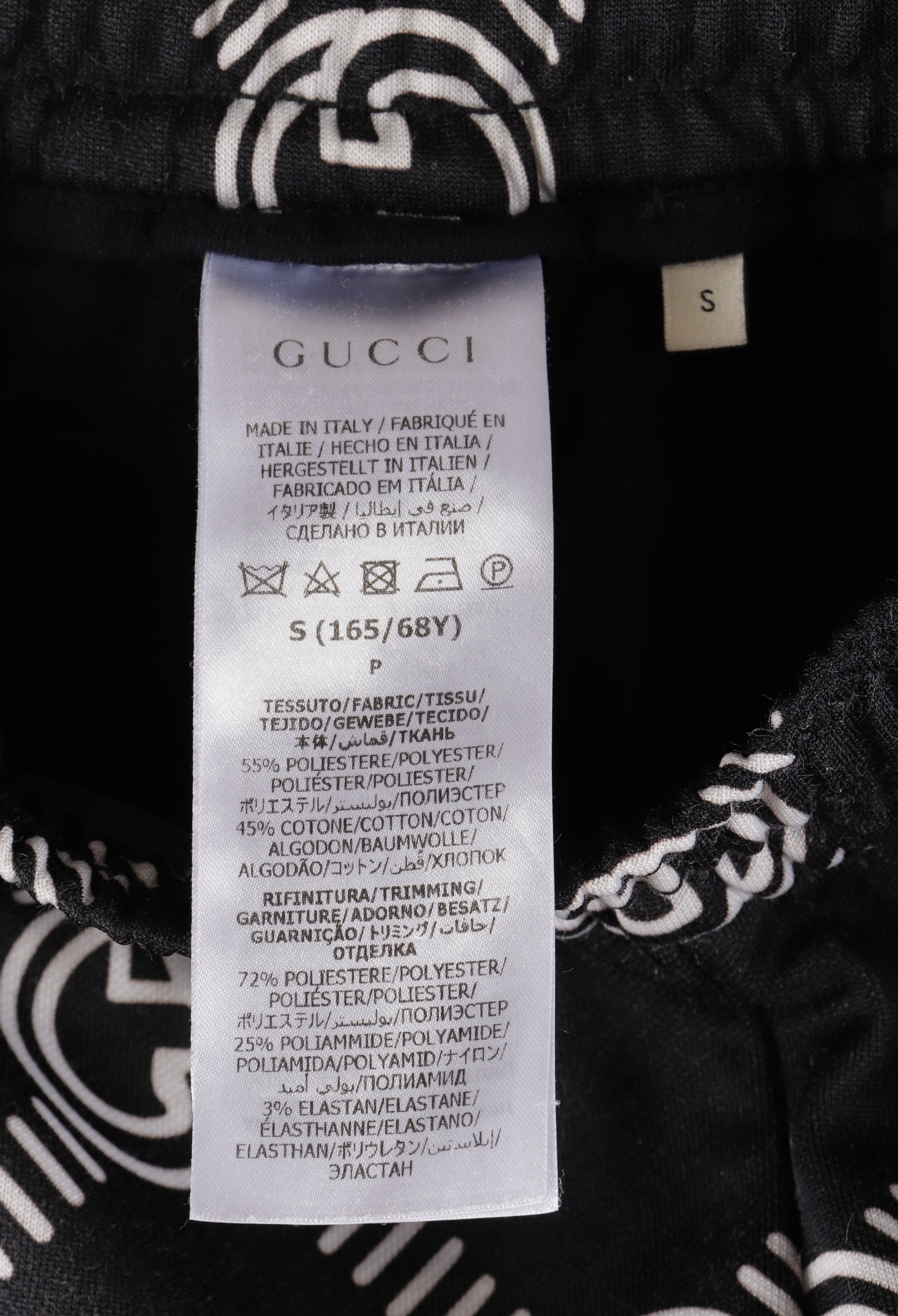 Gucci Gucci GG Monogram Black Joggers Track Pants Sweatpants Size US 31 - 17 Thumbnail