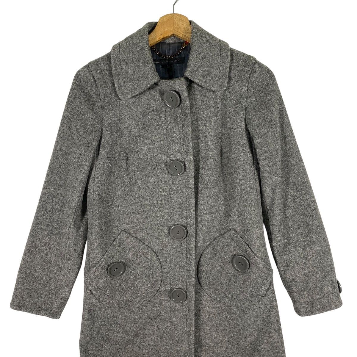 Marc Jacobs Marc By Marc Jacobs Wool Blend Coat XS Size Grey Colour Size XS / US 0-2 / IT 36-38 - 4 Thumbnail