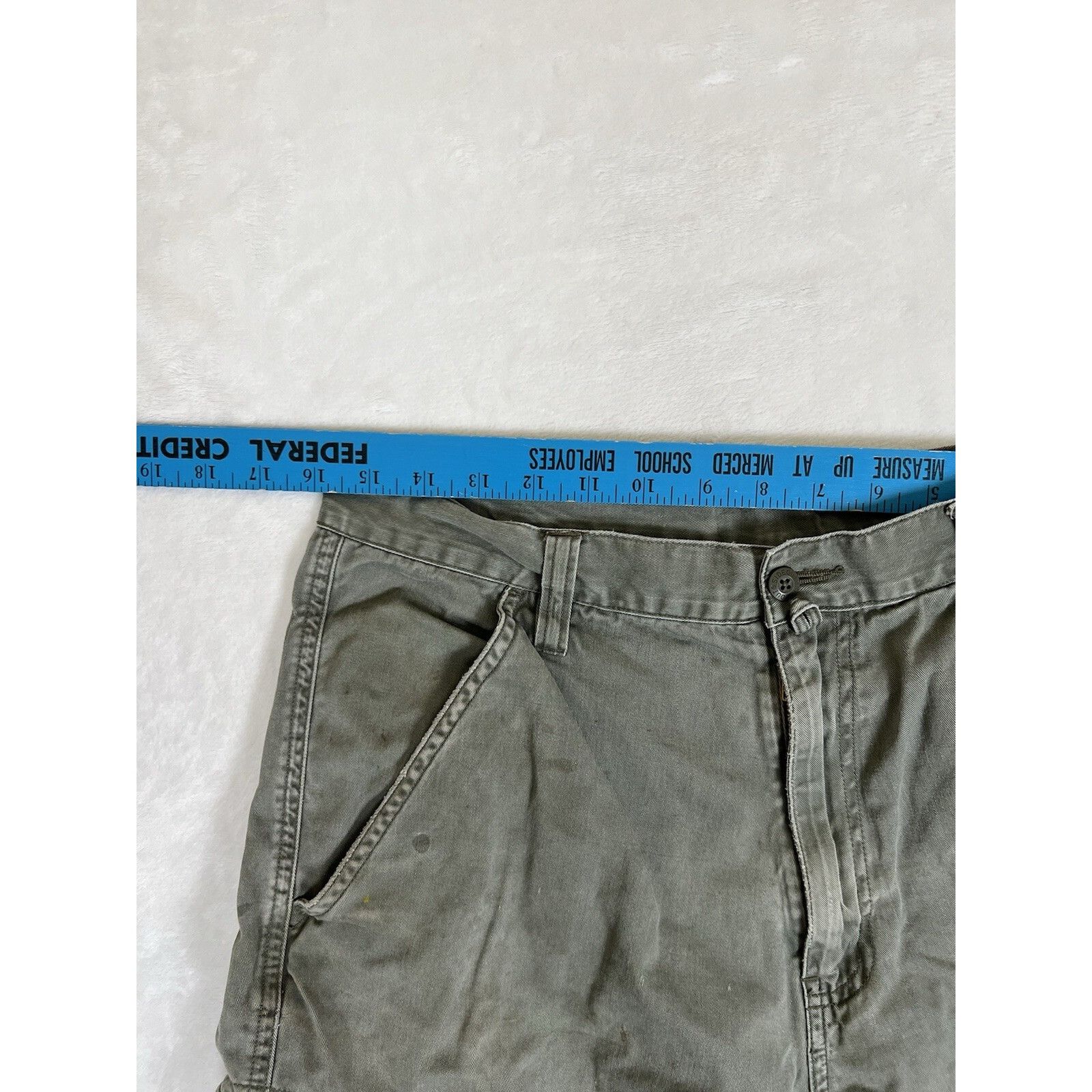 Sideout Vintage Sideout Cargo Shorts Size 32 Green Thrashed Surf Gru Size US 32 / EU 48 - 8 Thumbnail