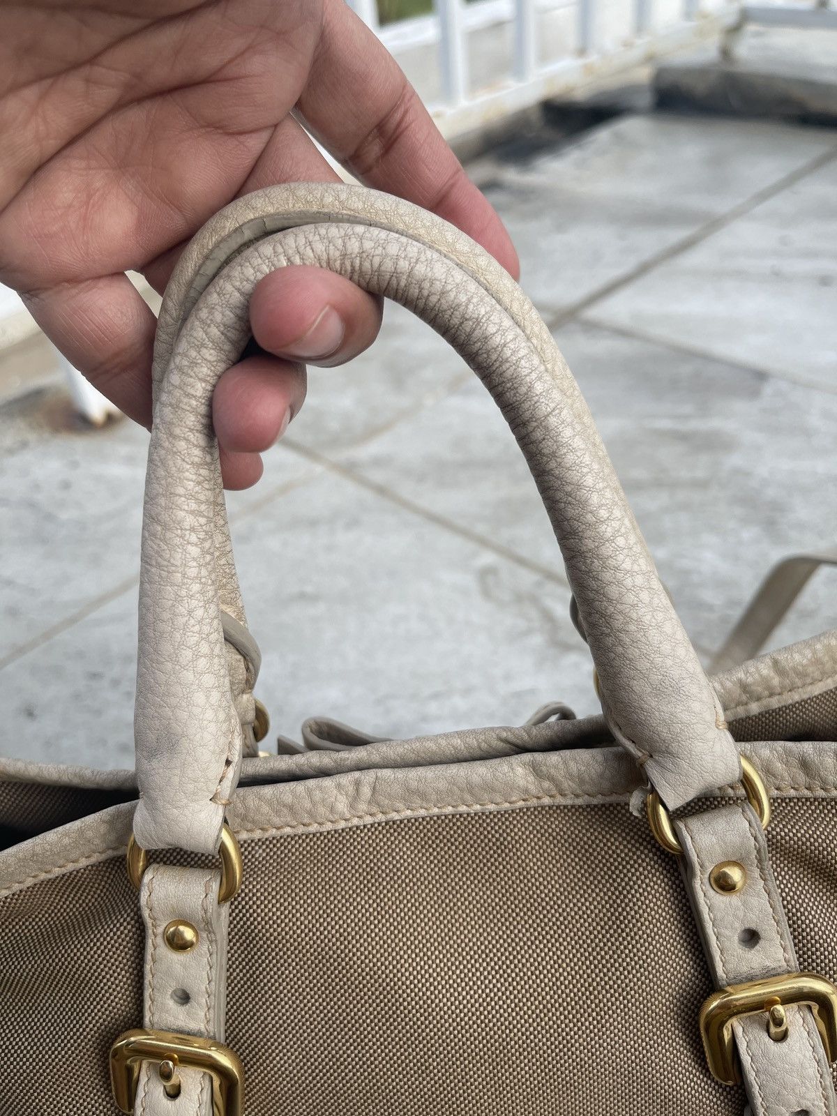 Prada Prada Logo Jacquard Canvas Bag Size ONE SIZE - 9 Thumbnail