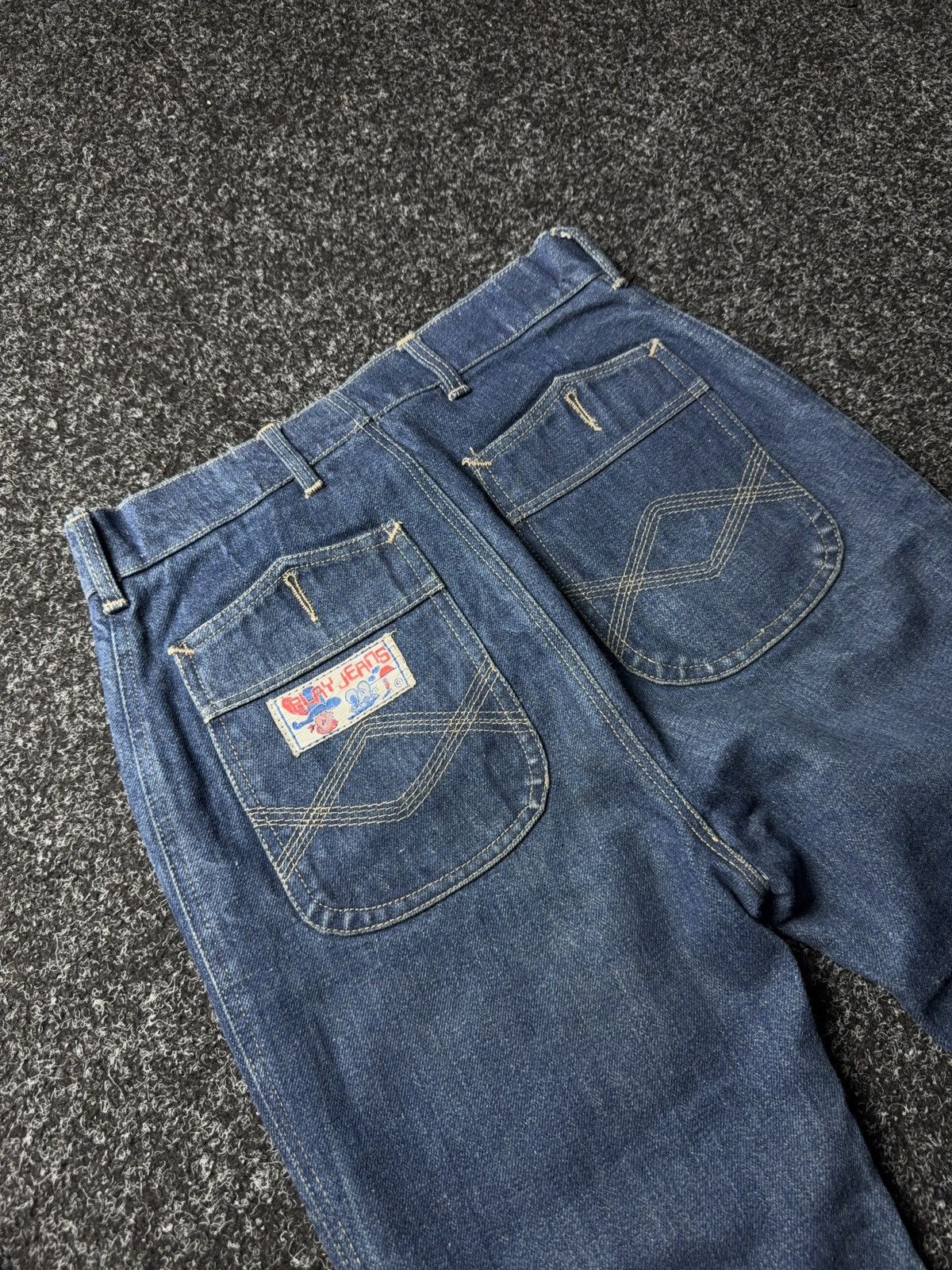 Japanese Brand RARE Japanese 70s Play Jeans Cowboy Flare Denim Vntg Japan Size 26" / US 2 / IT 38 - 16 Thumbnail