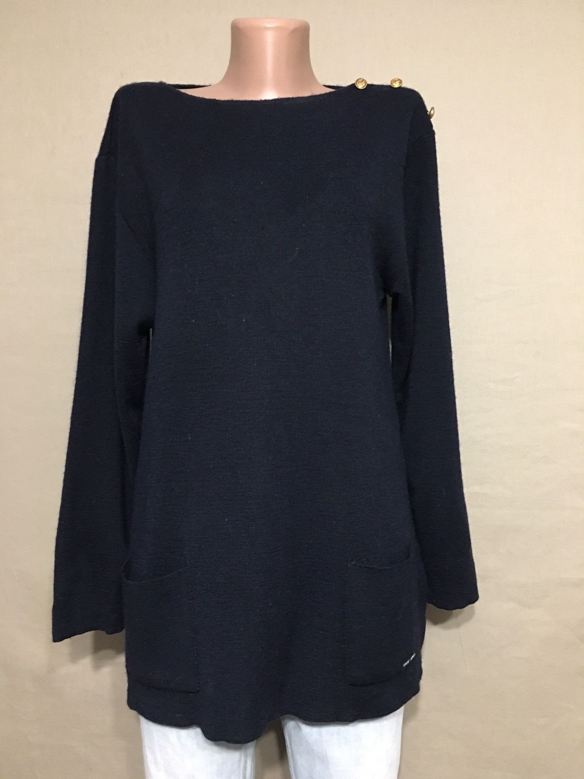 Saint James Saint James France Dark Navy Blue Wool Sweater Size L / US 10 / IT 46 - 5 Thumbnail