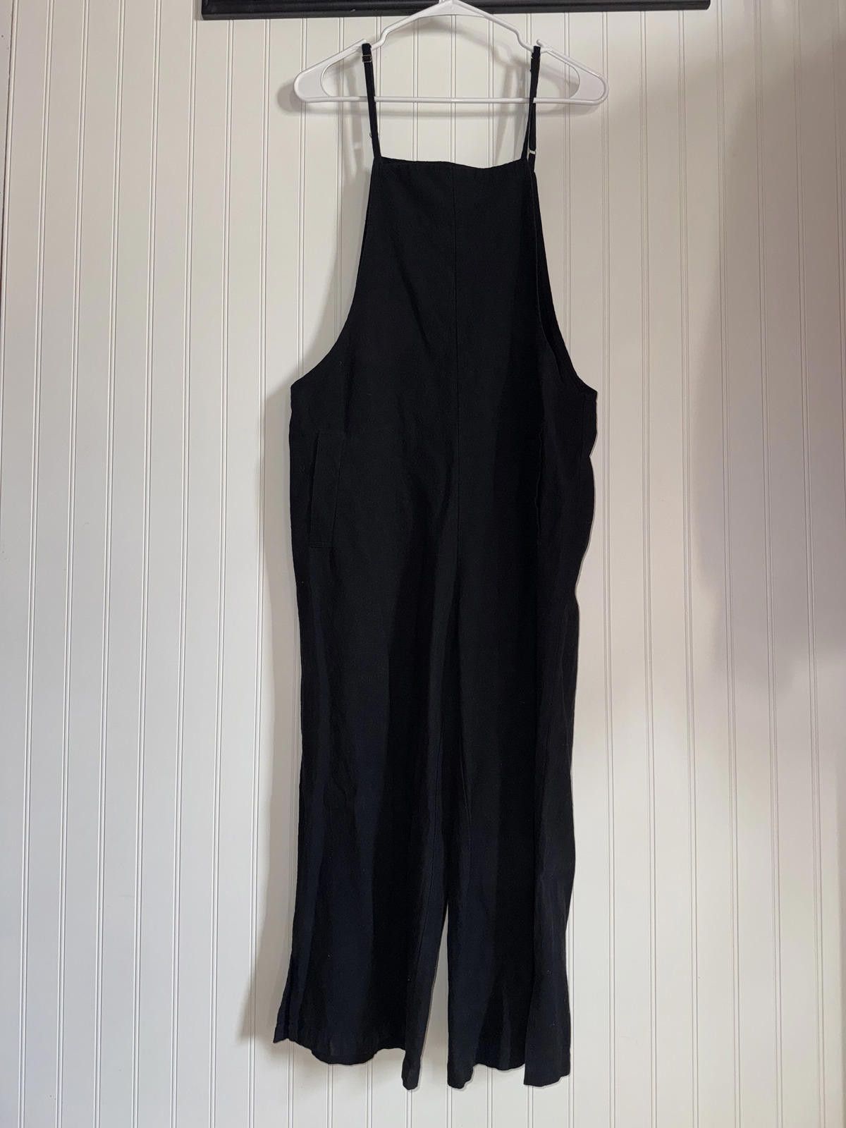 Miguel Adrover Aedroouer Black Wide-Leg Overalls with Adjustable Straps Size 32" / US 10 / IT 46 - 1 Thumbnail