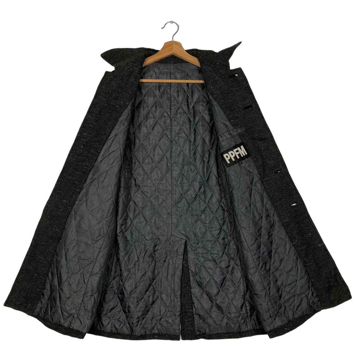 PPFM 🔥Vtg Wool Long Jacket Herringbone PPFM Japan Made Size US M / EU 48-50 / 2 - 11 Thumbnail