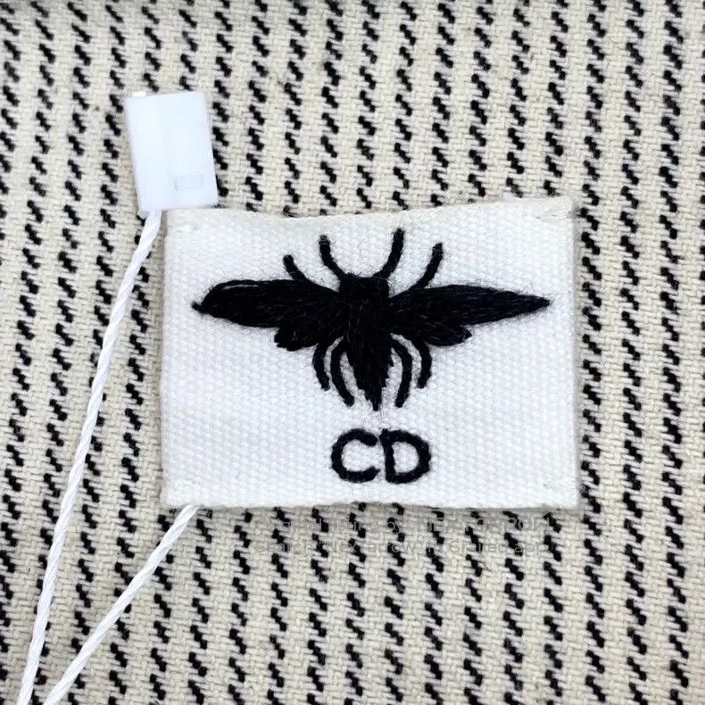 Dior Dior Colour-matched striped bee embroidered cotton lapel s Size XS / US 0-2 / IT 36-38 - 6 Thumbnail