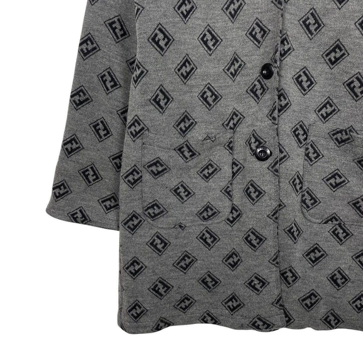 Fendi Vintage Fendi Monogram Hooded Wool Coat Size M / US 6-8 / IT 42-44 - 3 Thumbnail