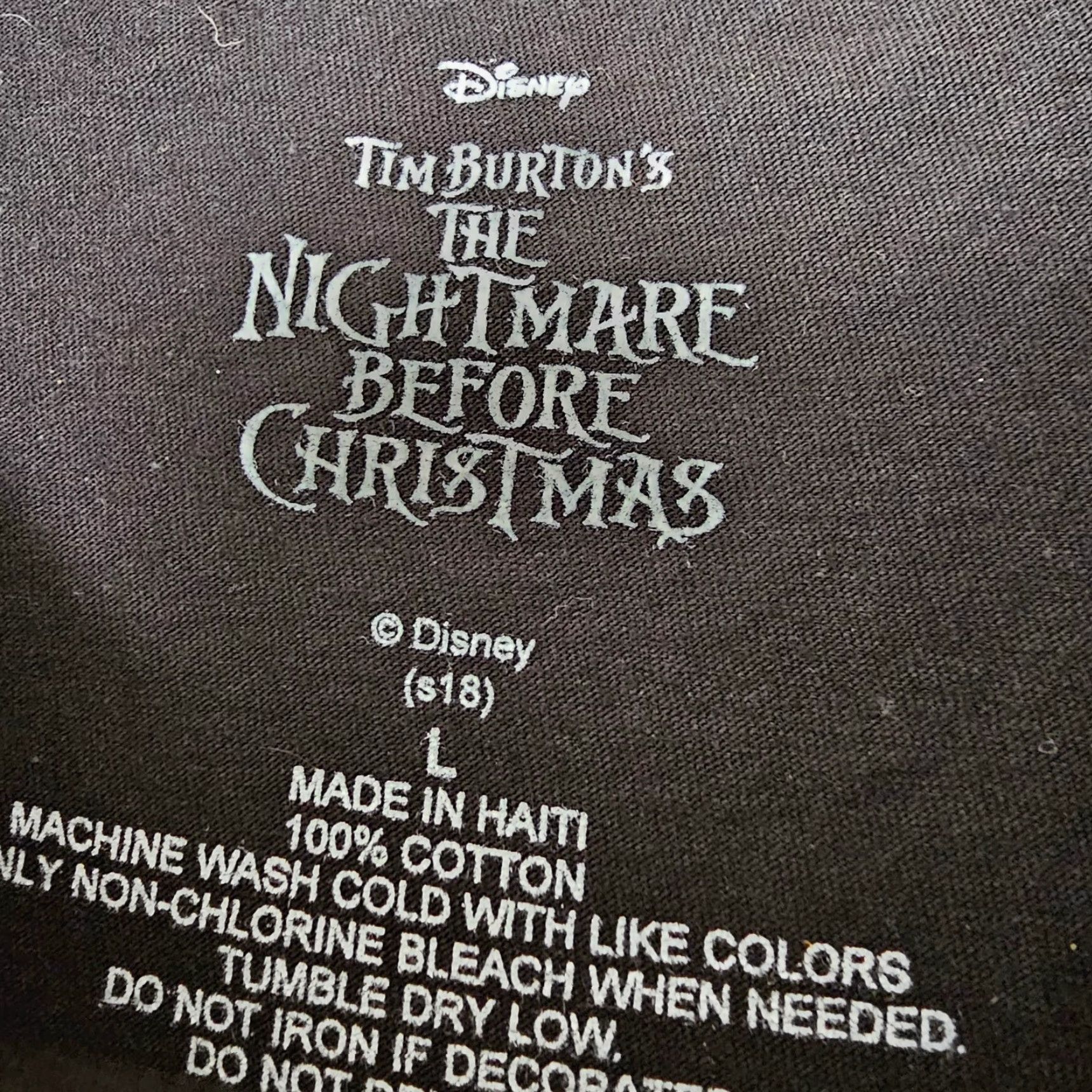 Disney Disney Shirt Mens Large The Nightmare Before Christmas Jack Skellington Cotton T-Shirt logo Graphic Tee Size US L / EU 52-54 / 3 - 3 Thumbnail