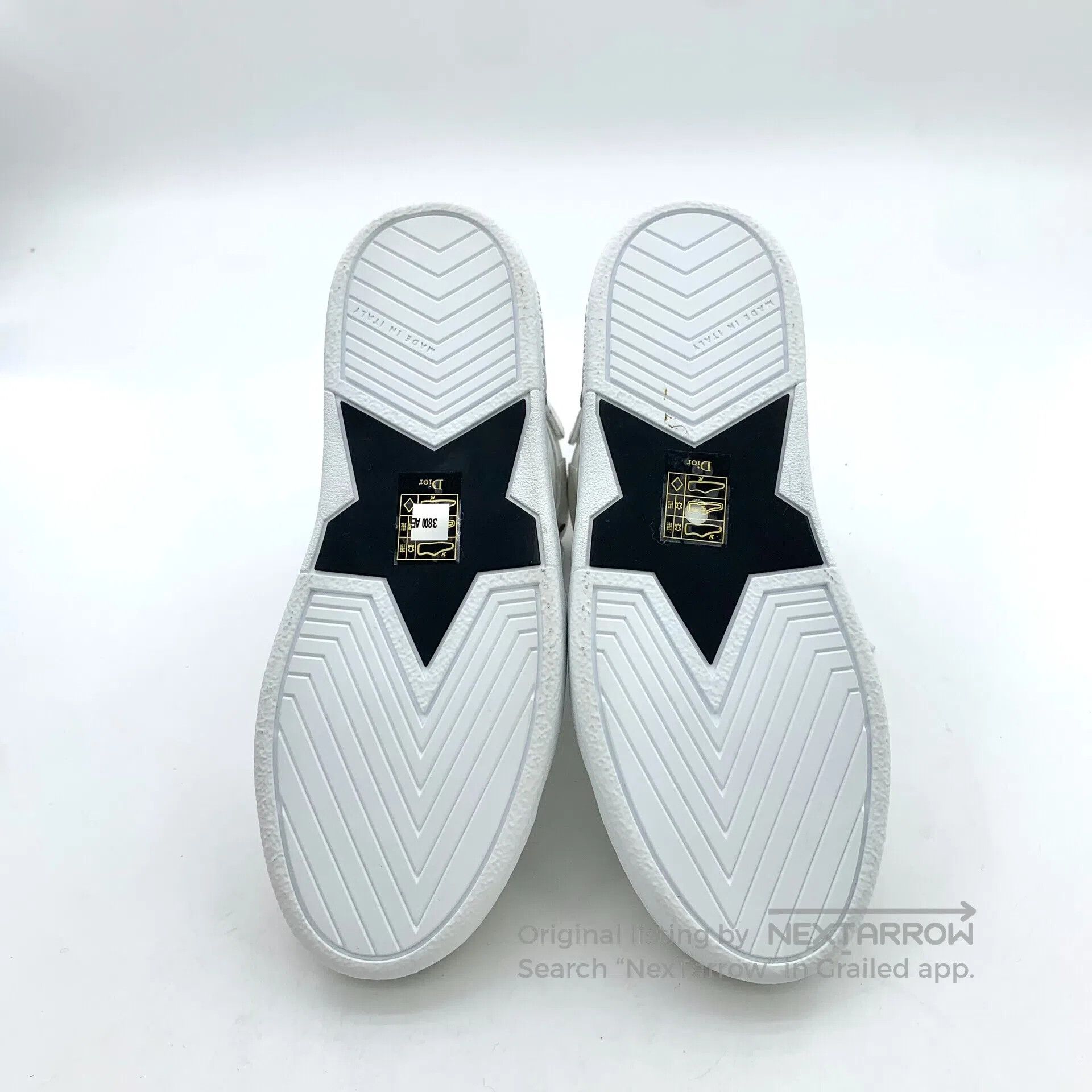 Dior Dior White Five Star Laced Casual Flat High Top Sneakers| Size US 4.5 / IT 34.5 - 5 Thumbnail