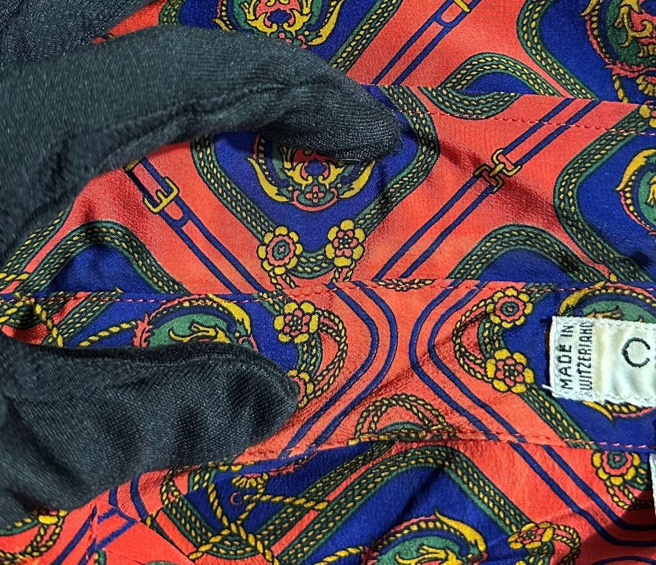 Celine × Vintage CELINE PARIS Vtg 1980s 100% Silk Blouse Made in Switzerland Size L / US 10 / IT 46 - 6 Thumbnail