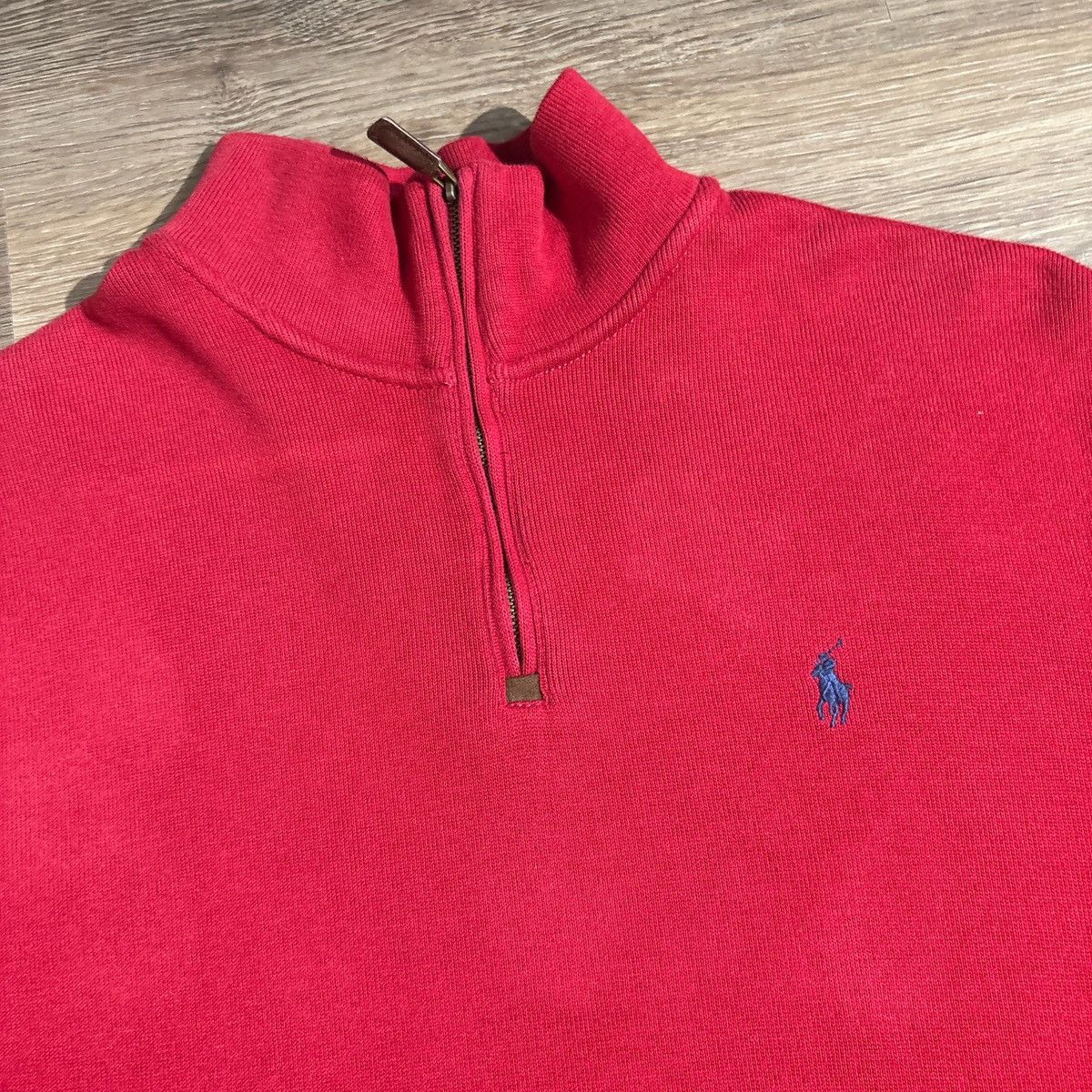Polo Ralph Lauren Polo Ralph Lauren Red Quarter Zip Sweater Size XL Size US XL / EU 56 / 4 - 2 Thumbnail