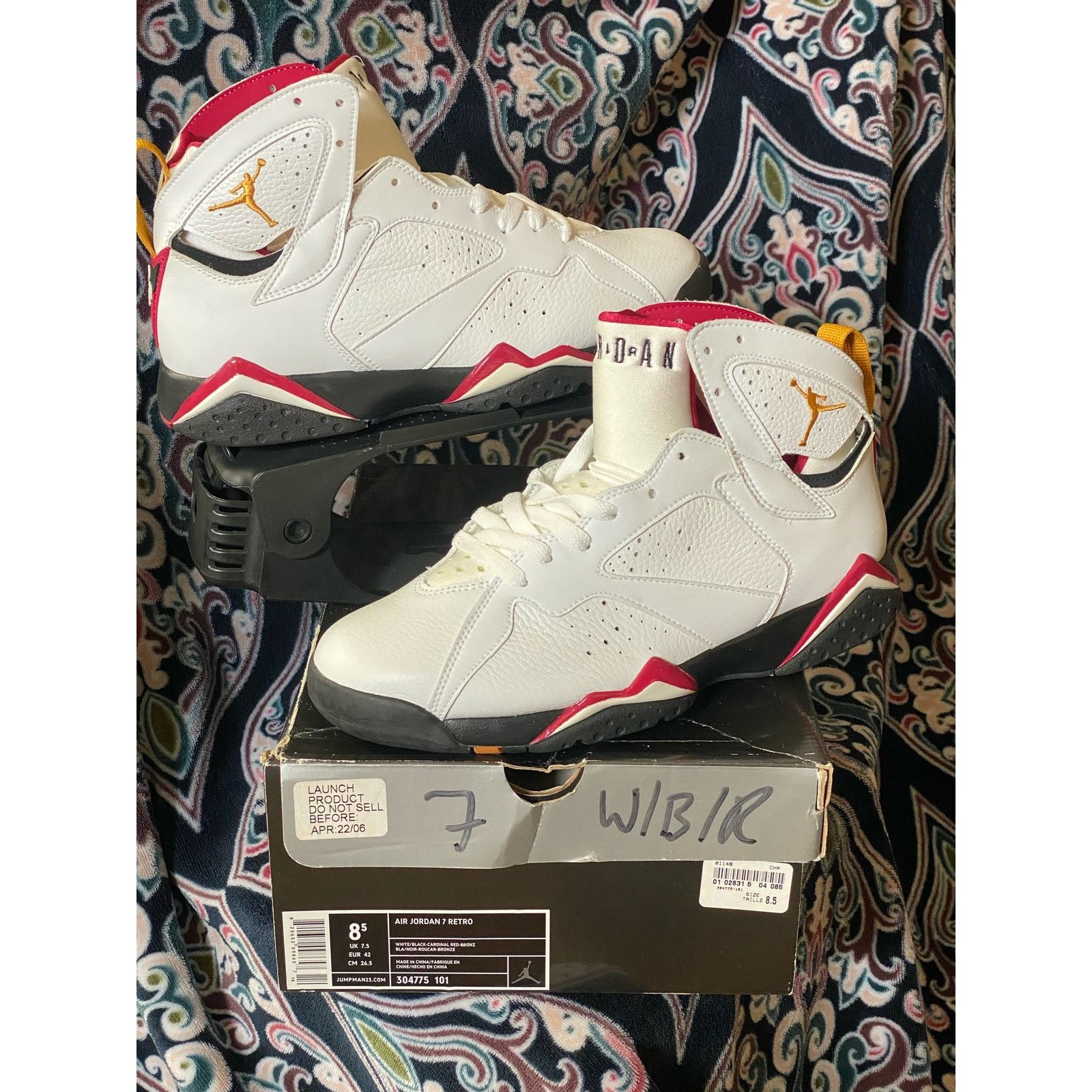 Jordan Brand 2006 Nike Air Jordan 7 Cardinal m8.5 w10 Size US 8.5 / EU 41-42 - 1 Thumbnail