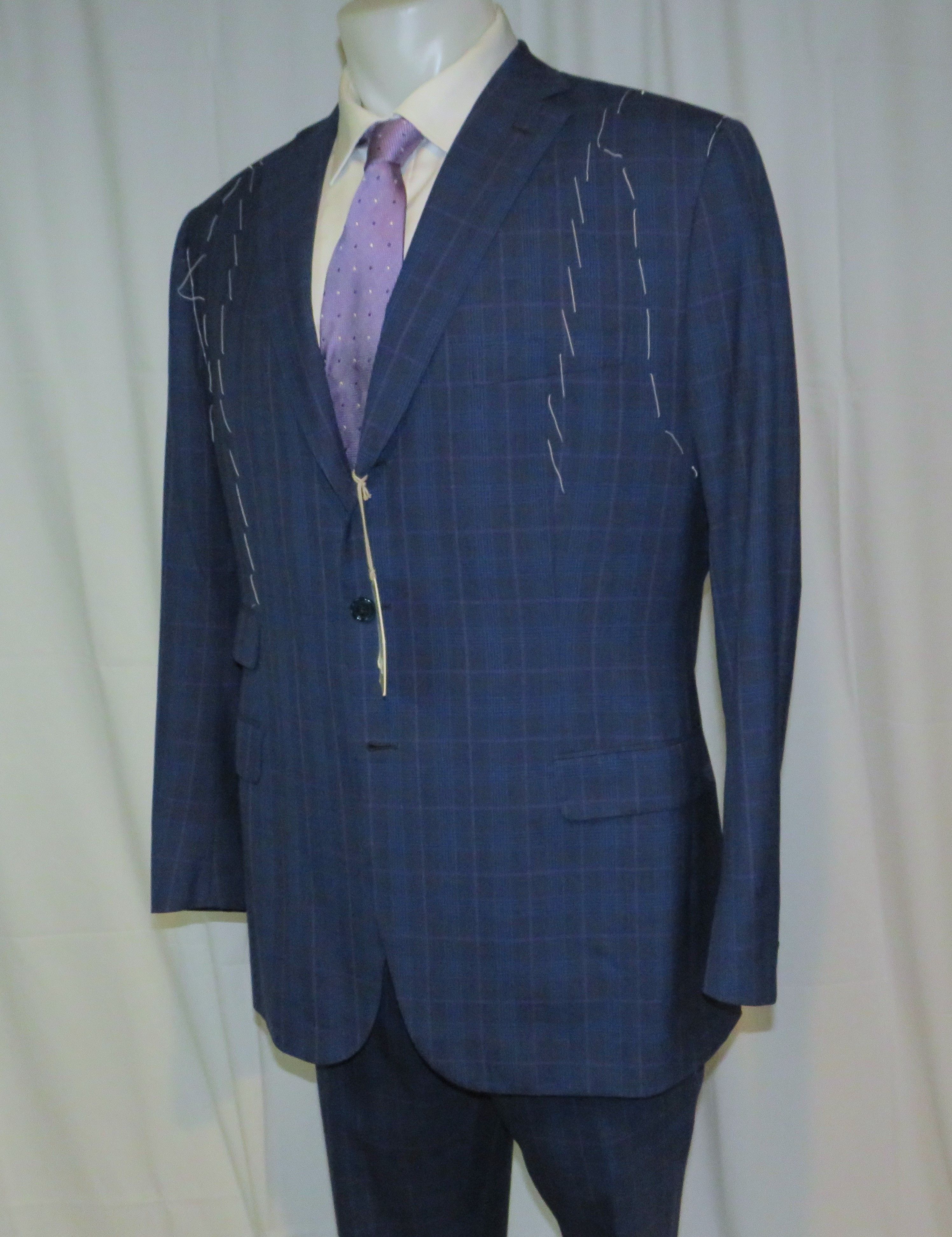 Brioni Brunico Blue Plaid Three Button Suit 44L NWT $11,675 Size 44L - 9 Thumbnail