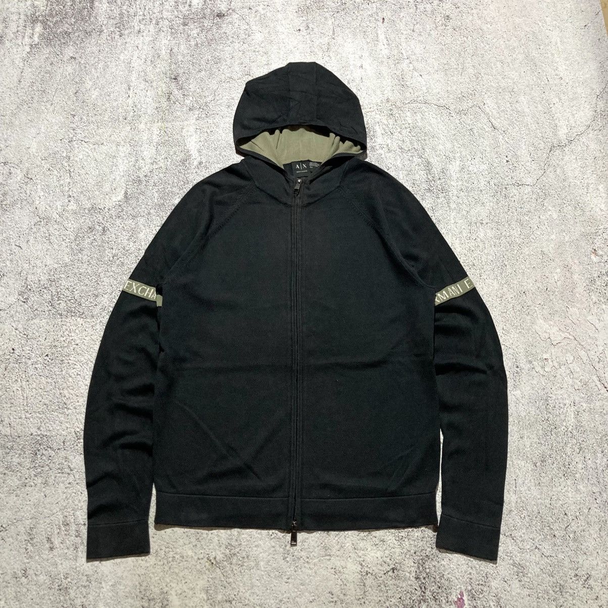 Armani Exchange Armani Exchange Logo Slevee Taped Ziphoodie Black Luxury Size US L / EU 52-54 / 3 - 1 Thumbnail