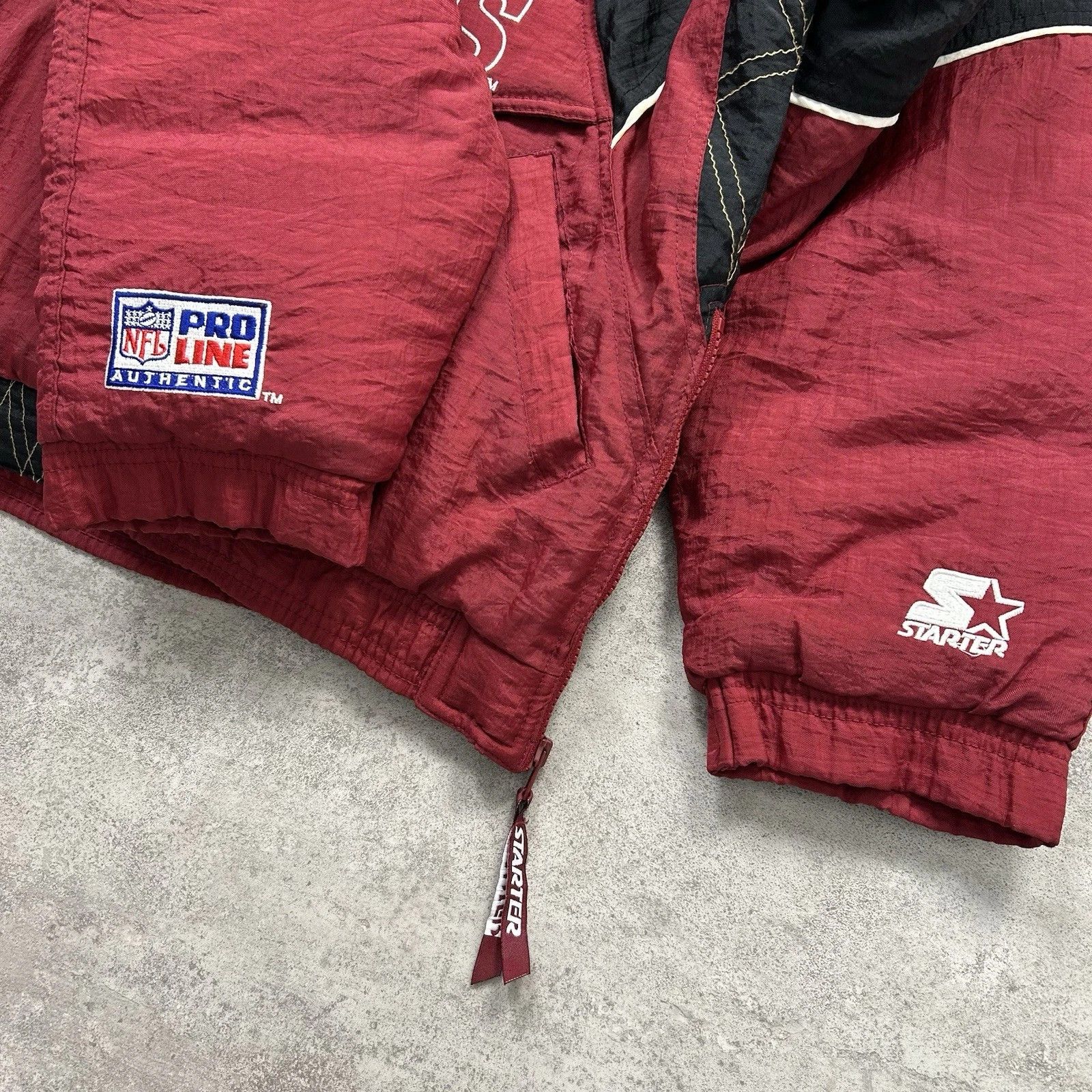 NFL × Starter × Vintage SAN FRANCISCO 49ERS STARTER PUFFER JACKET PULLOVER HOODIE Size US M / EU 48-50 / 2 - 5 Thumbnail