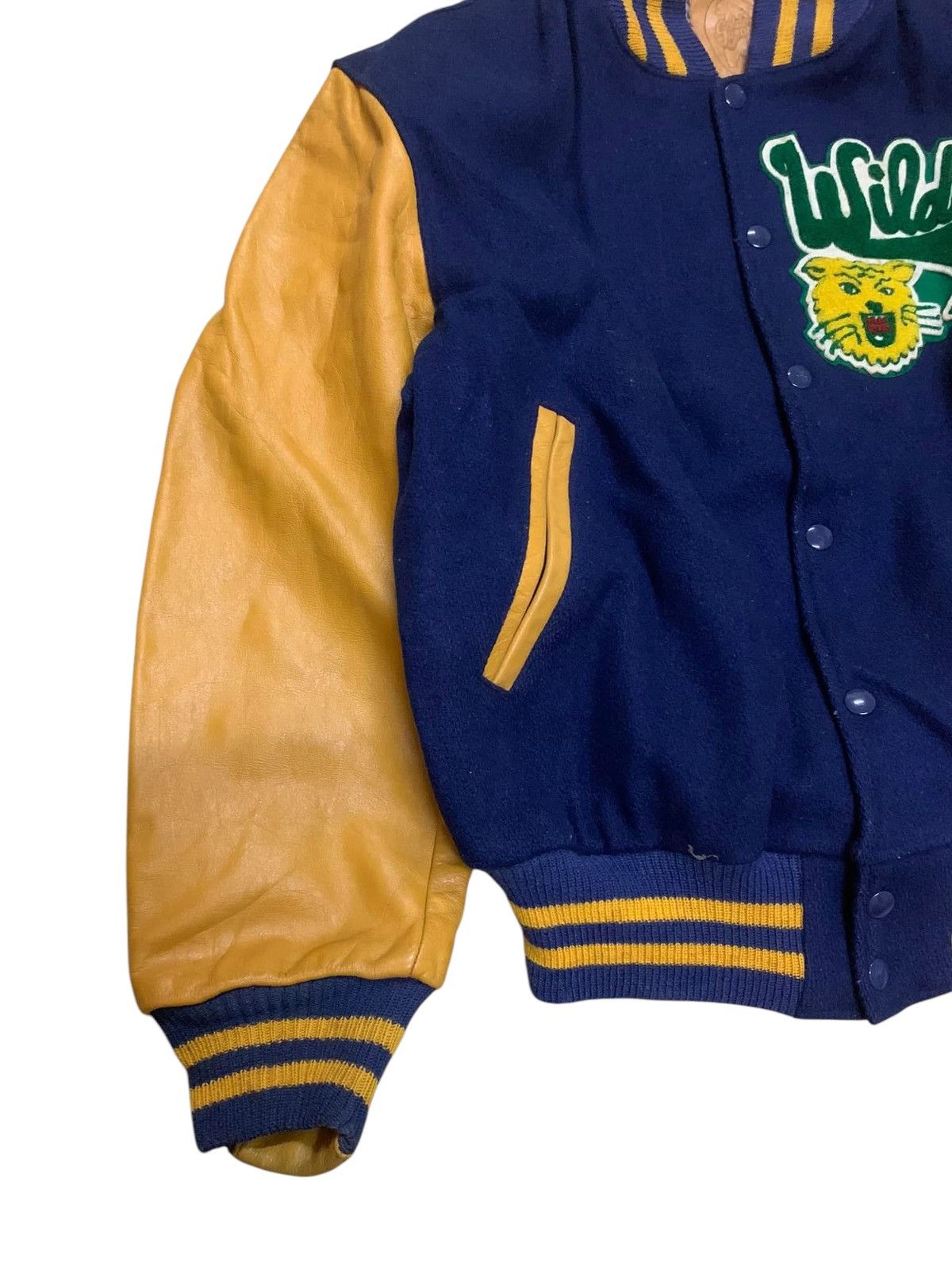 Golden Bear 🔥VTG GOLDEN BEAR VARSITY JACKETS WILDCATS Size US L / EU 52-54 / 3 - 4 Thumbnail