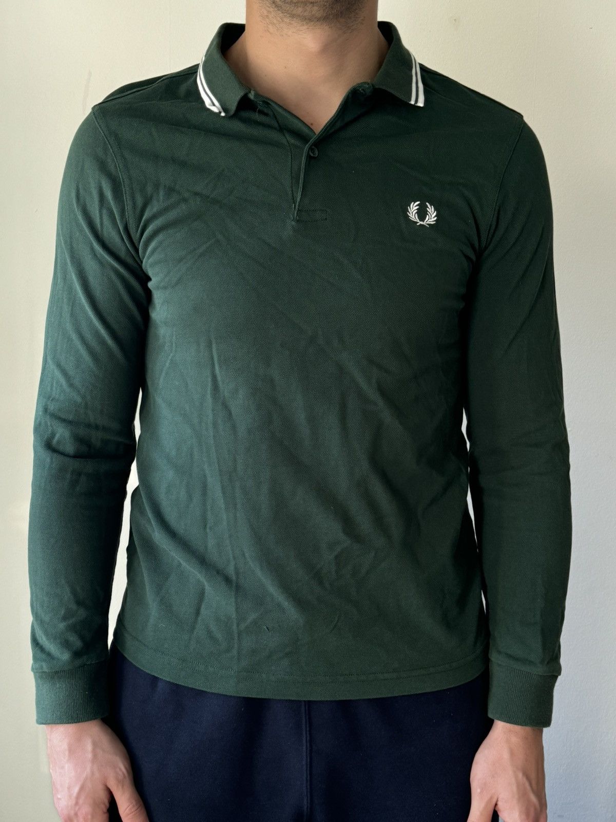 Fred Perry Fred Perry long sleeve polo medium green Size US M / EU 48-50 / 2 - 1 Thumbnail