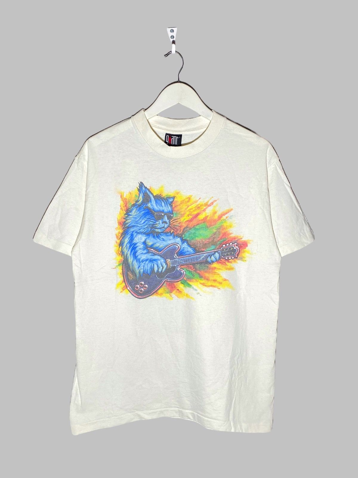 Band Tees 1995 Blues Music Festival Guitar Cat T-Shirt Size US XL / EU 56 / 4 - 1 Thumbnail
